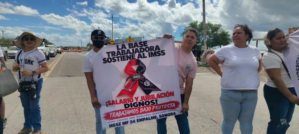 Realizan trabajadores del IMSS protesta en Empalme 7 243