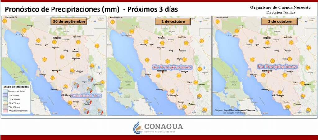 CEPC informa que disminuye pronóstico de lluvias en Sonora tras el paso de “Polo” 3 image