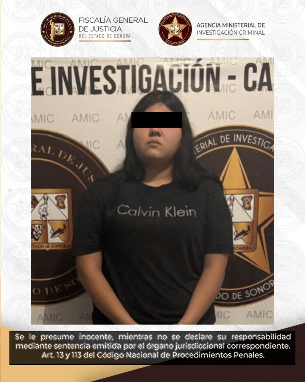 FGJES imputa a mujer delitos de feminicidio agravado y tentativa de homicidio en Caborca