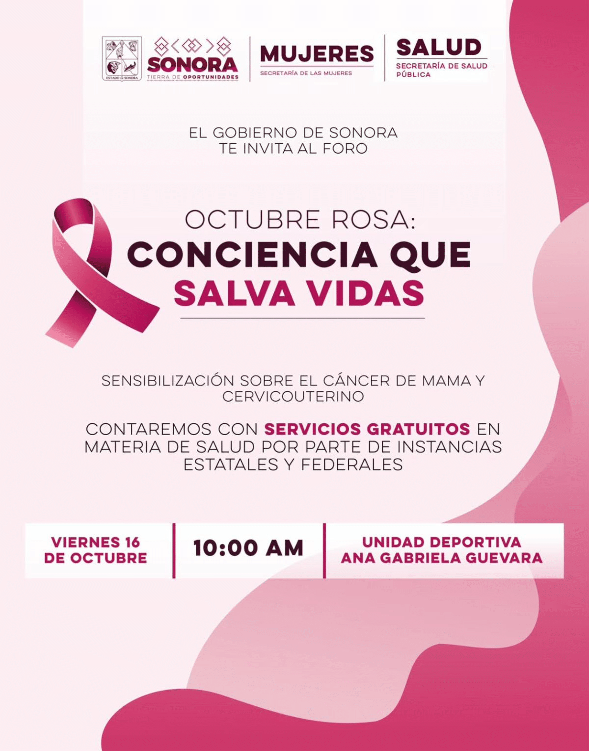 Realizará Foro Octubre Rosa para promover la prevención del cáncer