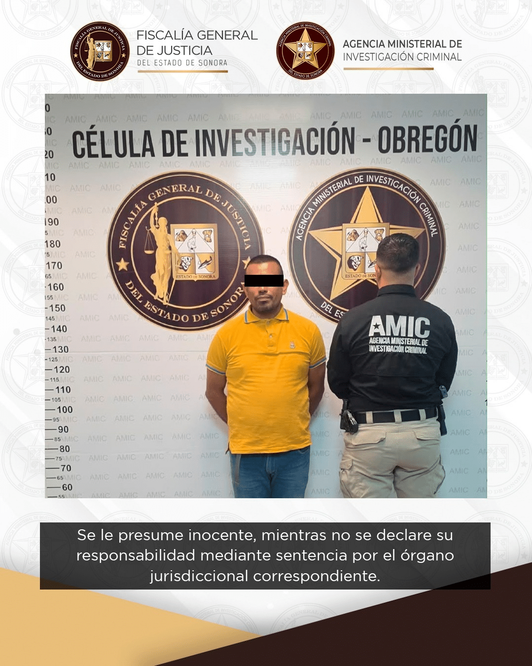 AMIC captura a “El Duke”, implicado en feminicidio y doble homicidio en panteón de Cajeme
